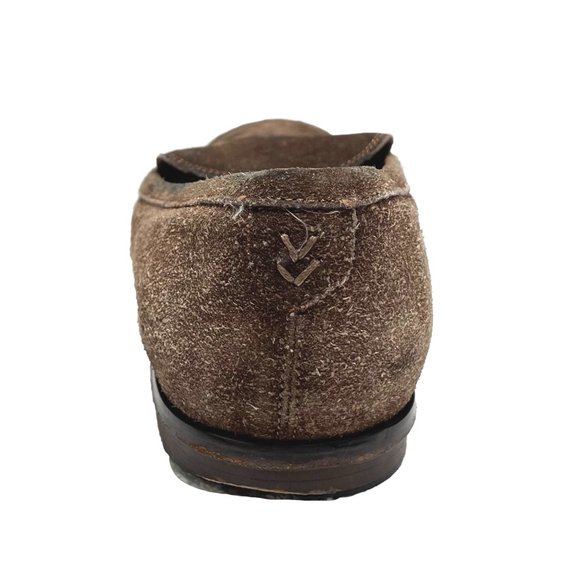 John Varvatos Distressed Suede Loafers - Brown | 10 - Picture 6 of 14